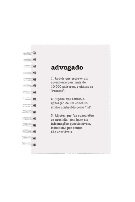 caderno profissional para advogado – capa dura, 125 folhas pautadas, papel 90g, formato a5