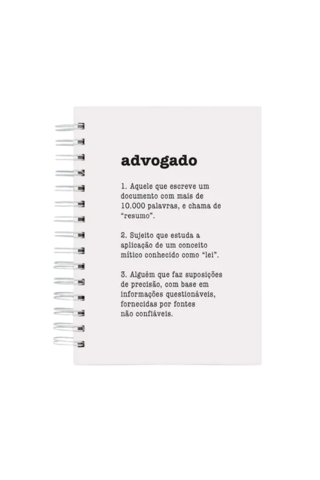 caderno profissional para advogado – capa dura, 125 folhas pautadas, papel 90g, formato a5