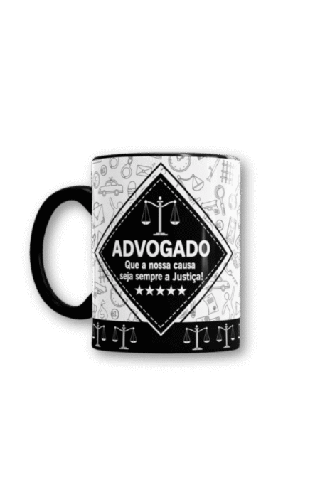 caneca profissional – advocacia + saquinho personalizado