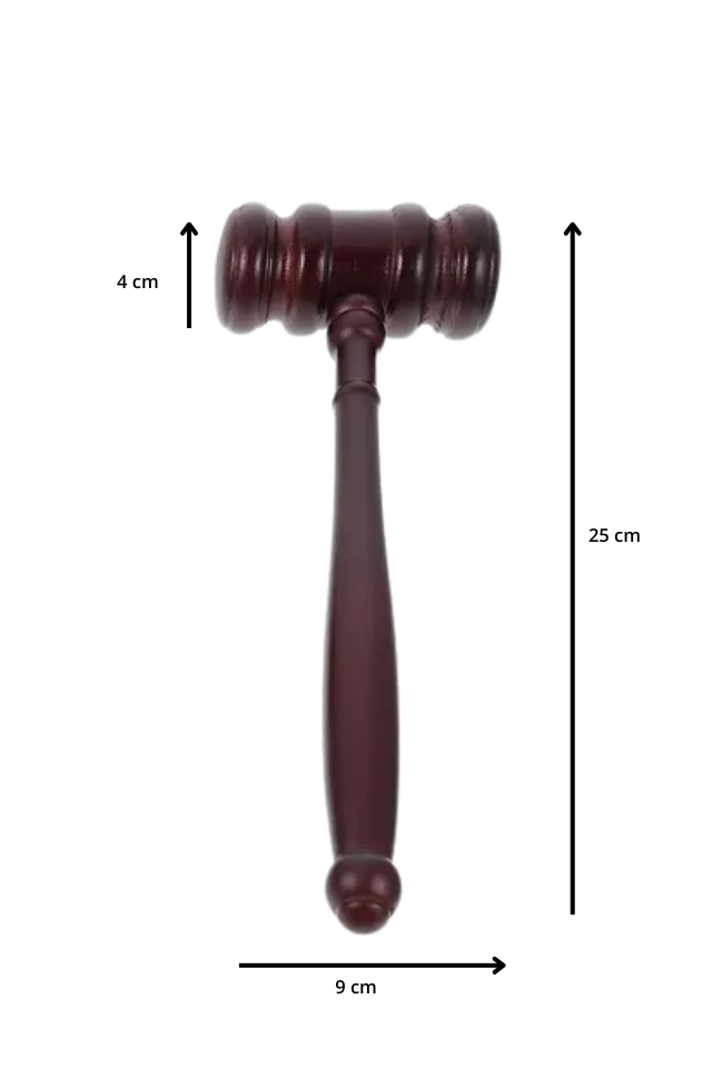 martelo de madeira “gavel” artesanal para juiz e leilão